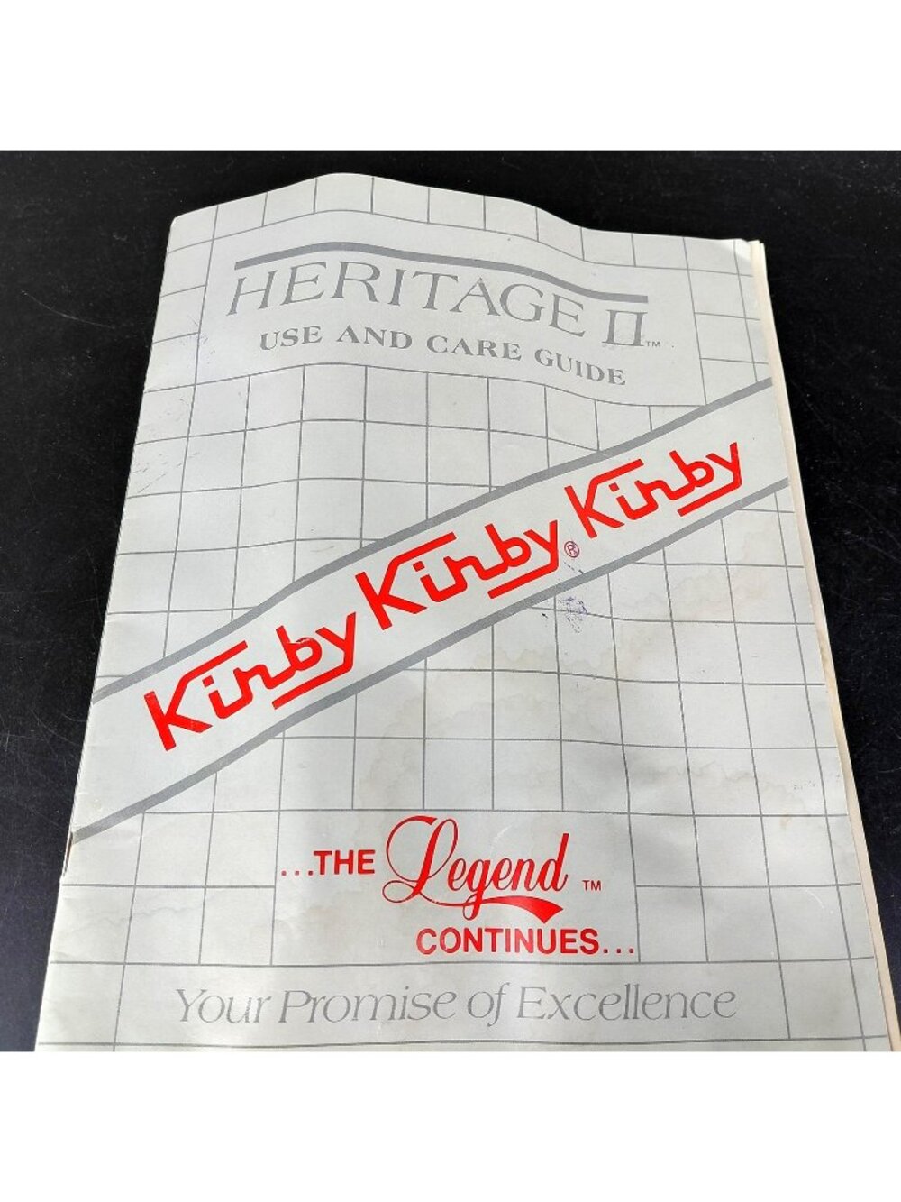 Vintage Kirby Heritage II Use And Care Guide 1984 Scott Fetzer Vacuum Manual